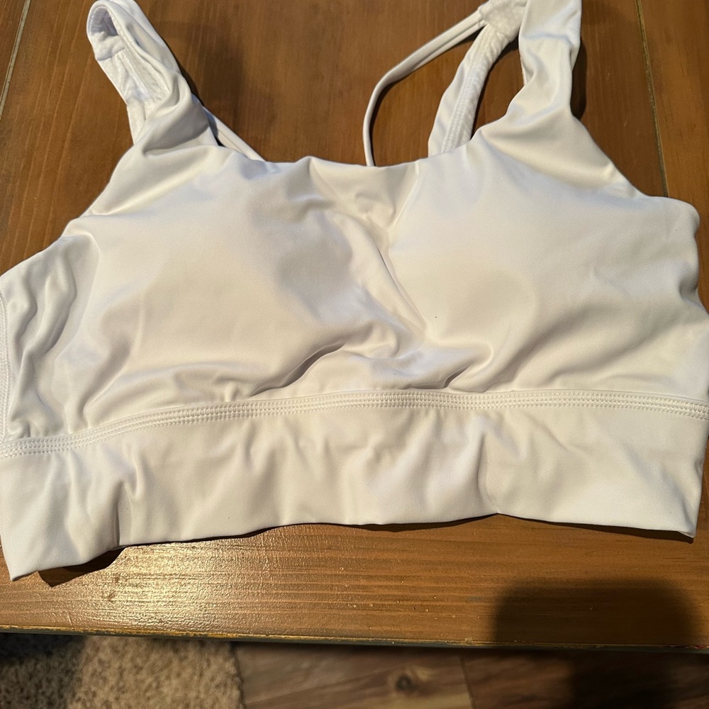 White Women's Sports Bra